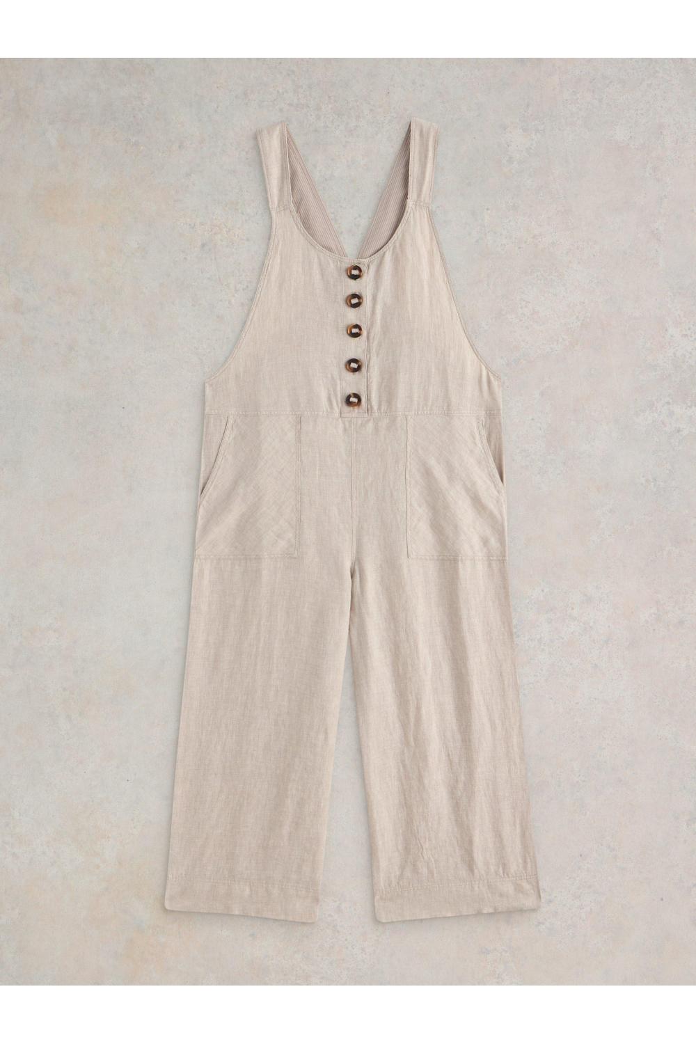 White Stuff Viola Linen Dungaree in LGT NAT Art. WS442782