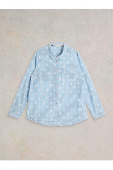 White Stuff Sophie Organic Cotton Shirt in BLUE MLT Art. WS442783