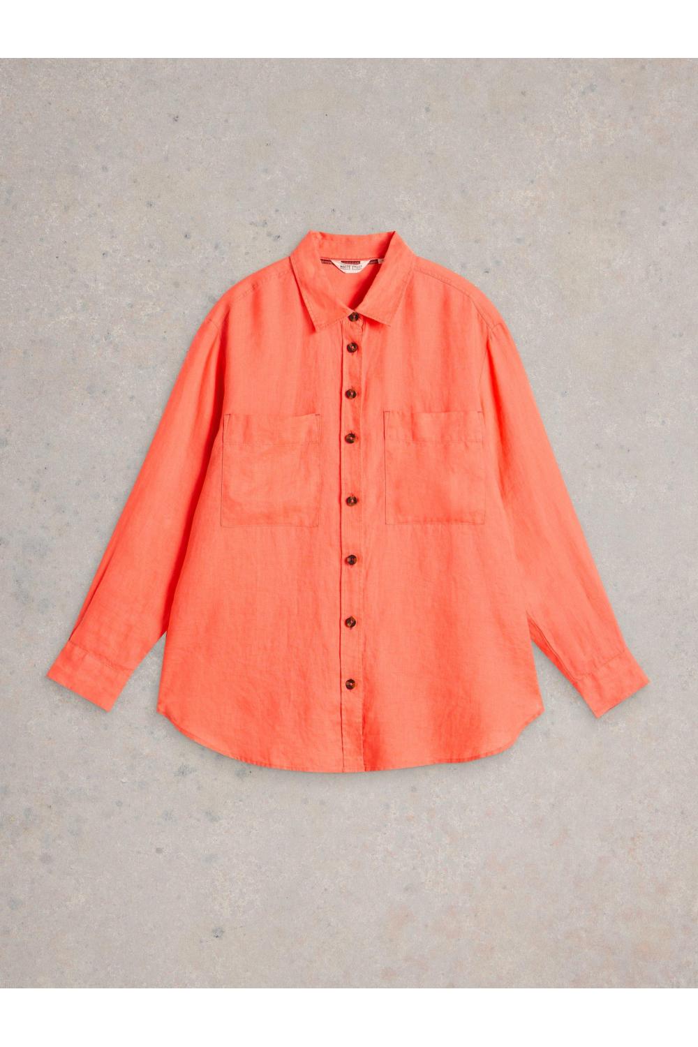 White Stuff Lydia Linen Shirt in BRT ORANGE Art. WS442787