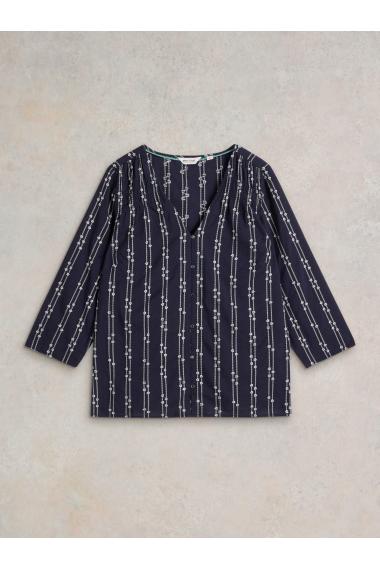 White Stuff Rae Organic Cotton Top in NAVY MULTI Art. WS442792