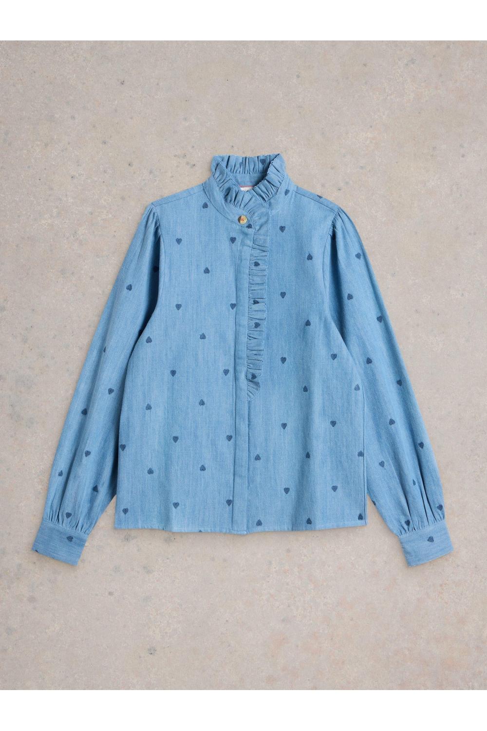 White Stuff Pauline Embroidered Top in DENIM MLT Art. WS442793