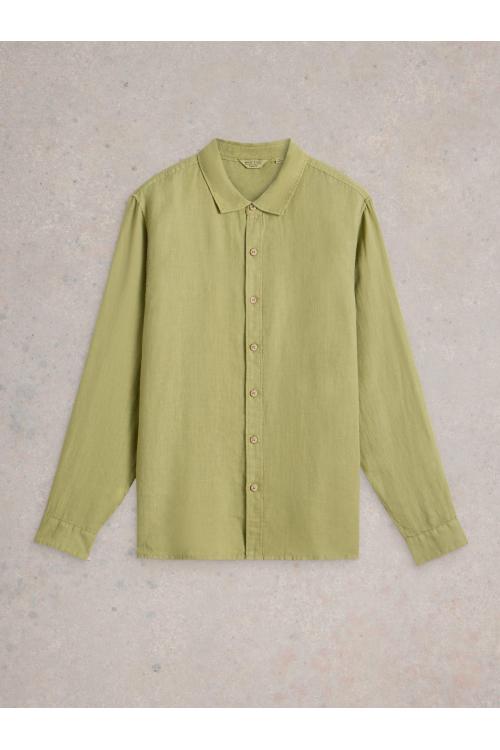 White Stuff Keswick LS Linen Shirt in MID GREEN Art. WS442809