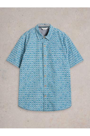 White Stuff Ramen Bowl SS Printed Shirt in BLUE PR Art. WS442814