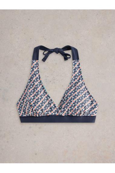 White Stuff Sunshine Reversible Bikini Top in BLUE PR Art. WS442819