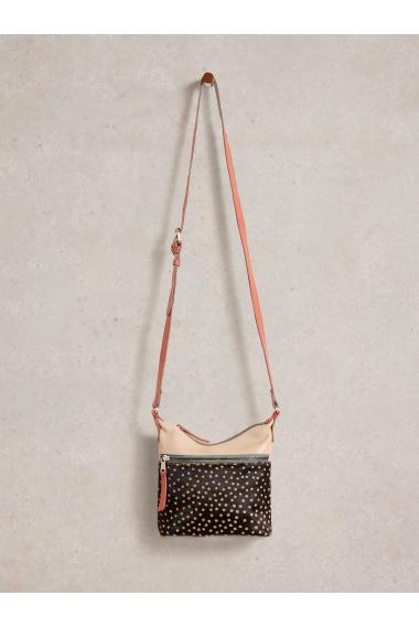 White Stuff Mini Farrah Leather Crossbody in BLK MLT Art. WS442872