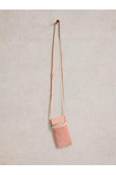 White Stuff Emmy Leather Phone Bag in DUS PINK Art. WS442877