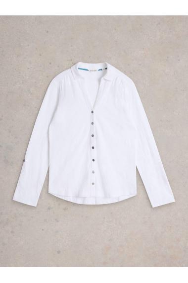 White Stuff ANNIE BRODERIE JERSEY SHIRT in BRIL WHITE Art. WS442979