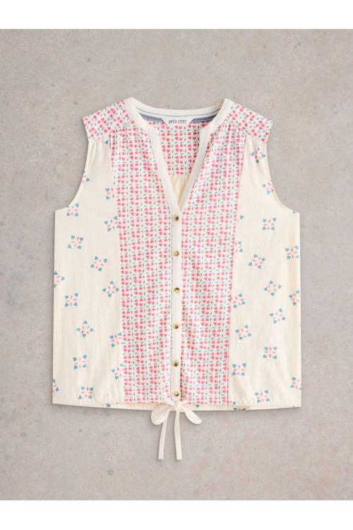 White Stuff TULIP SLEEVELESS SHIRT in PINK PR Art. WS442998