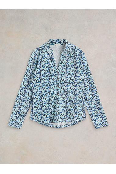 White Stuff ANNIE JERSEY SHIRT in BLUE MLT Art. WS443023