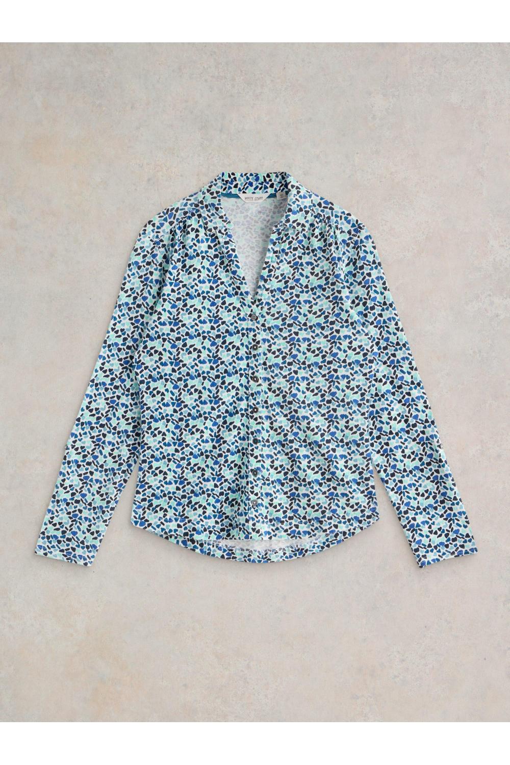 White Stuff ANNIE JERSEY SHIRT in BLUE MLT Art. WS443023