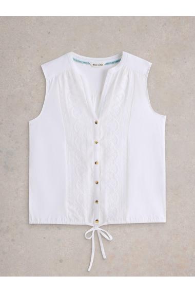 White Stuff TULIP SLEEVELESS SHIRT in BRIL WHITE Art. WS443028