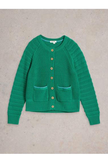 White Stuff CINDY COTTON CARDI in BRT GREEN Art. WS443043