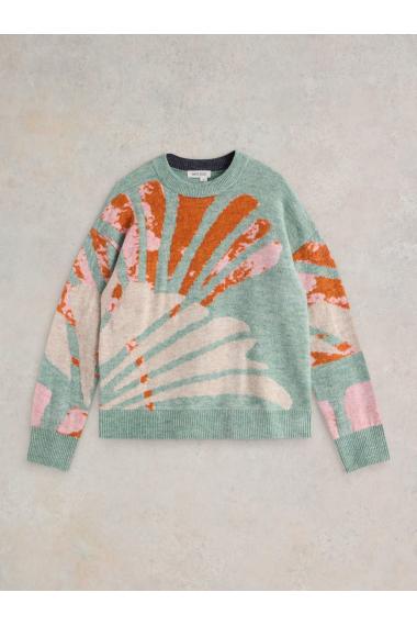 White Stuff LOUISA JUMPER in GREEN MLT Art. WS443046