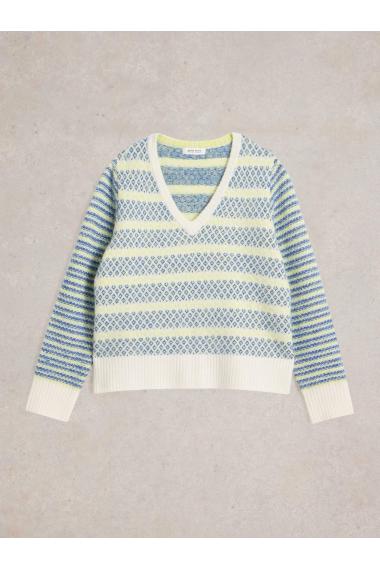 White Stuff SAMMY STRIPE JUMPER in BLUE MLT Art. WS443048