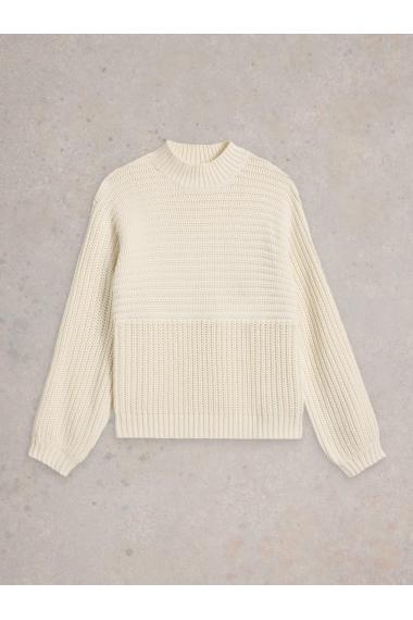 White Stuff MARLEY MIX COTTON JUMPER in PALE IVORY Art. WS443065