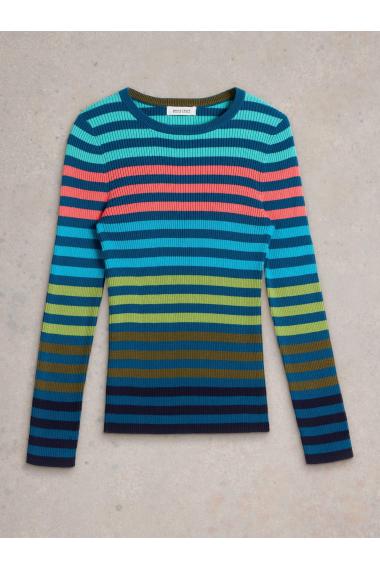 White Stuff RIB STRIPE JUMPER in BLUE MLT Art. WS443070