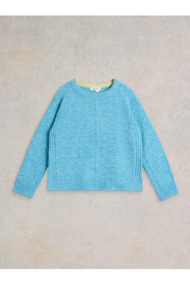 White Stuff FLUFFY BOXY JUMPER in BRT BLUE Art. WS443088