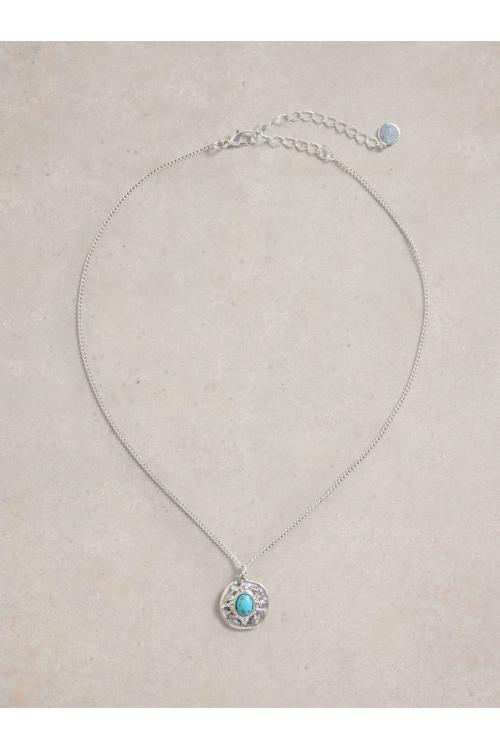 White Stuff Willow Disk Necklace in SLV TN MET Art. WS443117