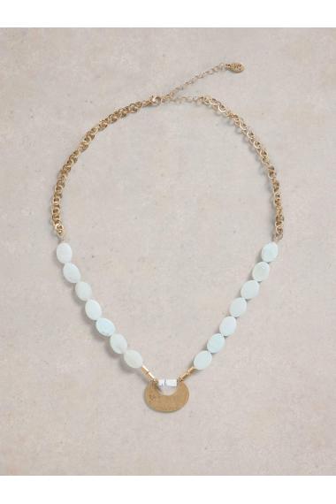 White Stuff Alma Mixed Stone Necklace in NAT MLT Art. WS443129