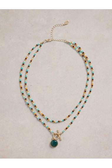 White Stuff Birch Multi Layer Necklace in GREEN MLT Art. WS443130