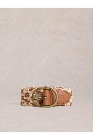 White Stuff Leather Weave Belt in MID TAN Art. WS443133