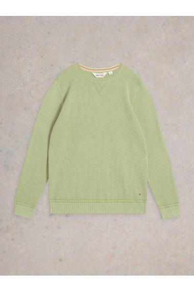 White Stuff Attadale Crew Neck Jumper in LGT GREEN Art. WS443180