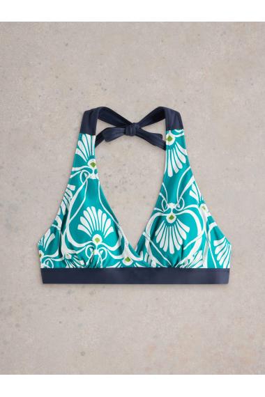 White Stuff Sunshine Reversible Bikini Top in BLUE PR Art. WS442819