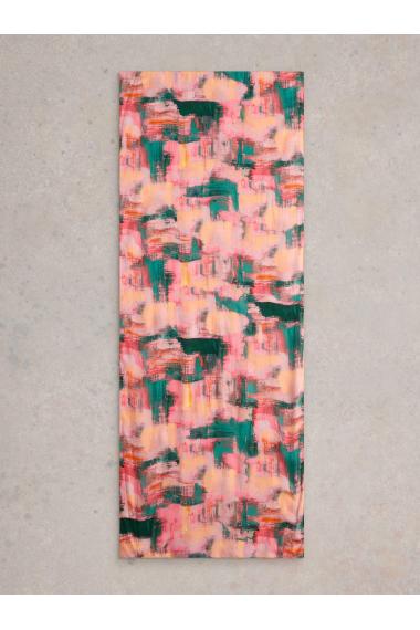 White Stuff Brush Print Scarf in PINK MLT Art. WS442889