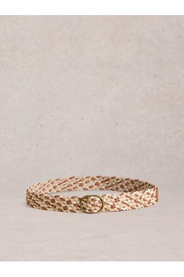 White Stuff Leather Weave Belt in MID TAN Art. WS443133