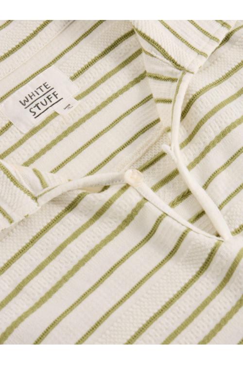 White Stuff Jacquard Stripe Polo in WHITE MLT Art. WS442775