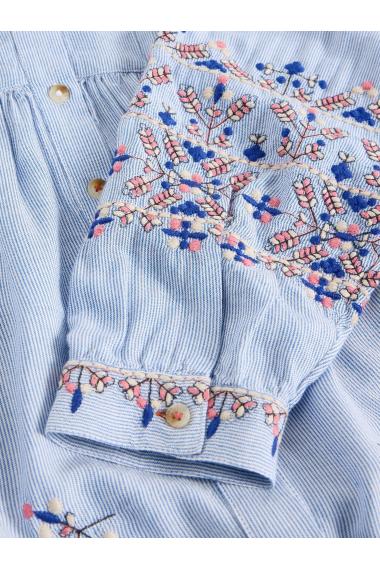 White Stuff Geri Embroidered Shirt in BLUE MLT Art. WS442800