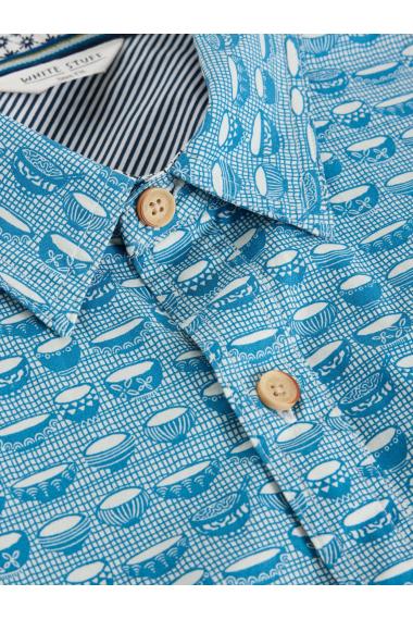 White Stuff Ramen Bowl SS Printed Shirt in BLUE PR Art. WS442814