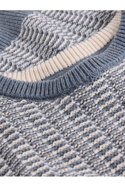 White Stuff Textured Crew Neck Jumper in BLUE MLT Art. WS442816