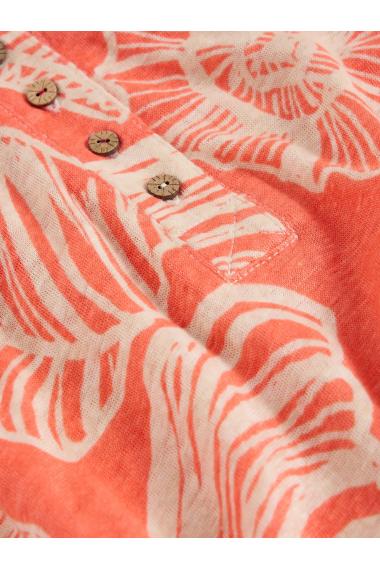 White Stuff NINA LINEN TEE in CORAL PR Art. WS443014