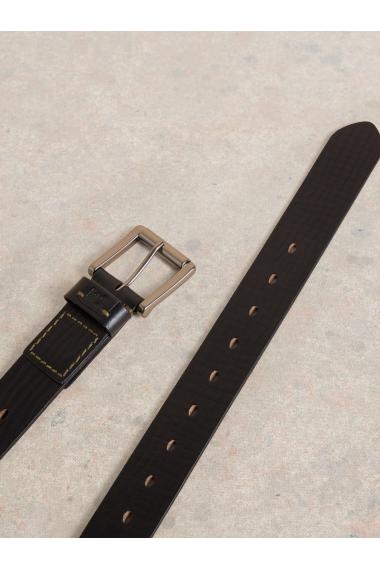 White Stuff Multi Punch Leather Belt in PURE BLK Art. WS443102