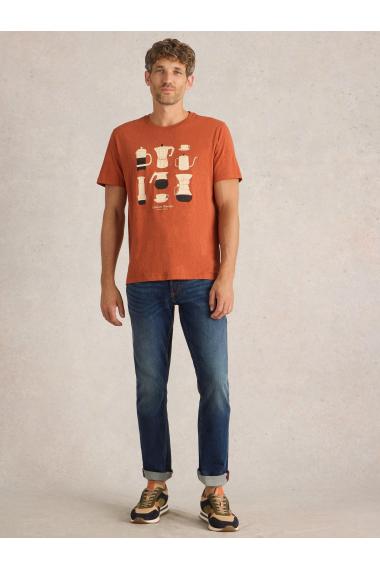 White Stuff Espresso Yourself Graphic Tee in ORANGE PR Art. WS442640