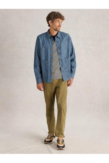 White Stuff Newark Chambray Overshirt in CHAMB BLUE Art. WS442648