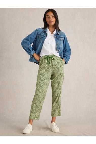 White Stuff Elle Linen Blend Trouser in GREEN PR Art. WS442670