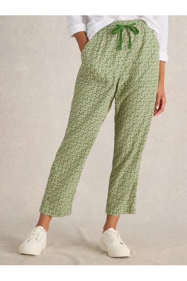 White Stuff Elle Linen Blend Trouser in GREEN PR Art. WS442670