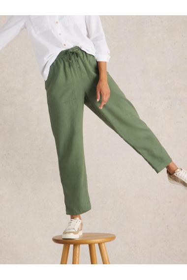 White Stuff Elle Linen Blend Trouser in MID GREEN Art. WS442670