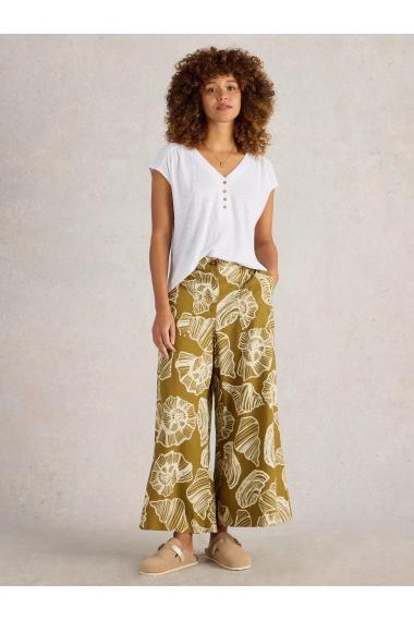 White Stuff Roxy Linen Blend Culotte in GREEN PR Art. WS442672