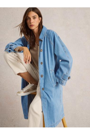 White Stuff Oakleigh Denim Coat in MID DENIM Art. WS442698