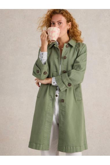 White Stuff Oakleigh Denim Coat in MID GREEN Art. WS442698