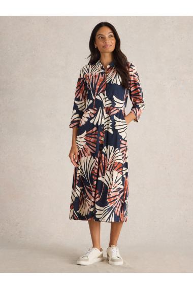 White Stuff Rua Jersey Shirt Dress in NAVY MULTI Art. WS442710