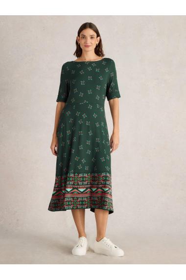 White Stuff Millie Jersey Dress in GREEN PR Art. WS442719