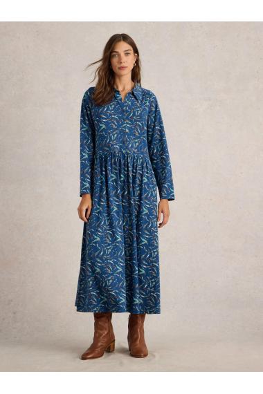 White Stuff Rylee Jersey Shirt Dress in BLUE PR Art. WS442737