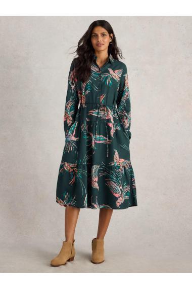 White Stuff Beatrice Shirt Dress in GREEN PR Art. WS442744