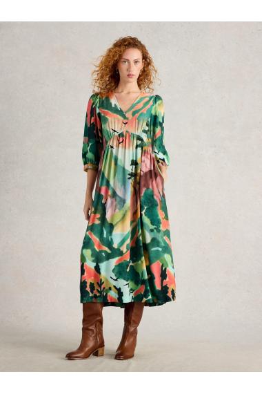 White Stuff Lucy Midi Dress in GREEN MLT Art. WS442747