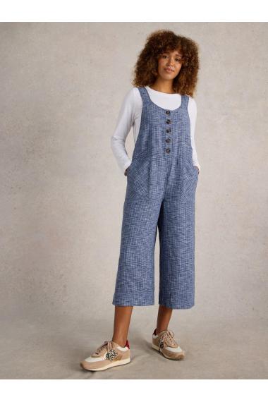 White Stuff Viola Linen Dungaree in CHAMB BLUE Art. WS442782