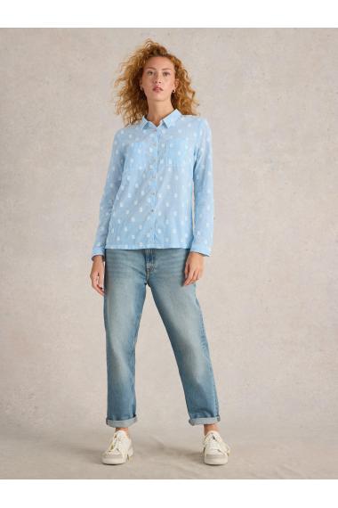 White Stuff Sophie Organic Cotton Shirt in BLUE MLT Art. WS442783